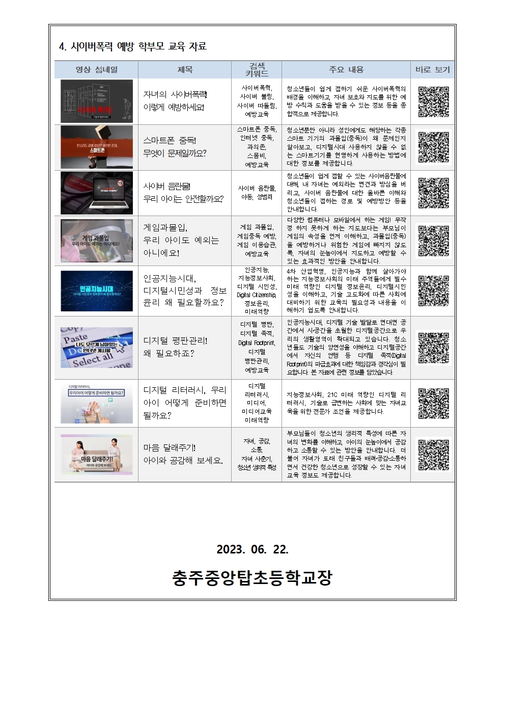 2023. 사이버폭력 예방 교육주간 운영 안내문002